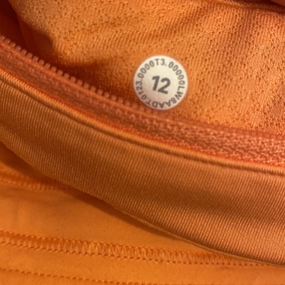 Lululemon athletica Orange Athletic Skirtwith built shorts size 12 - Picture 5 of 9